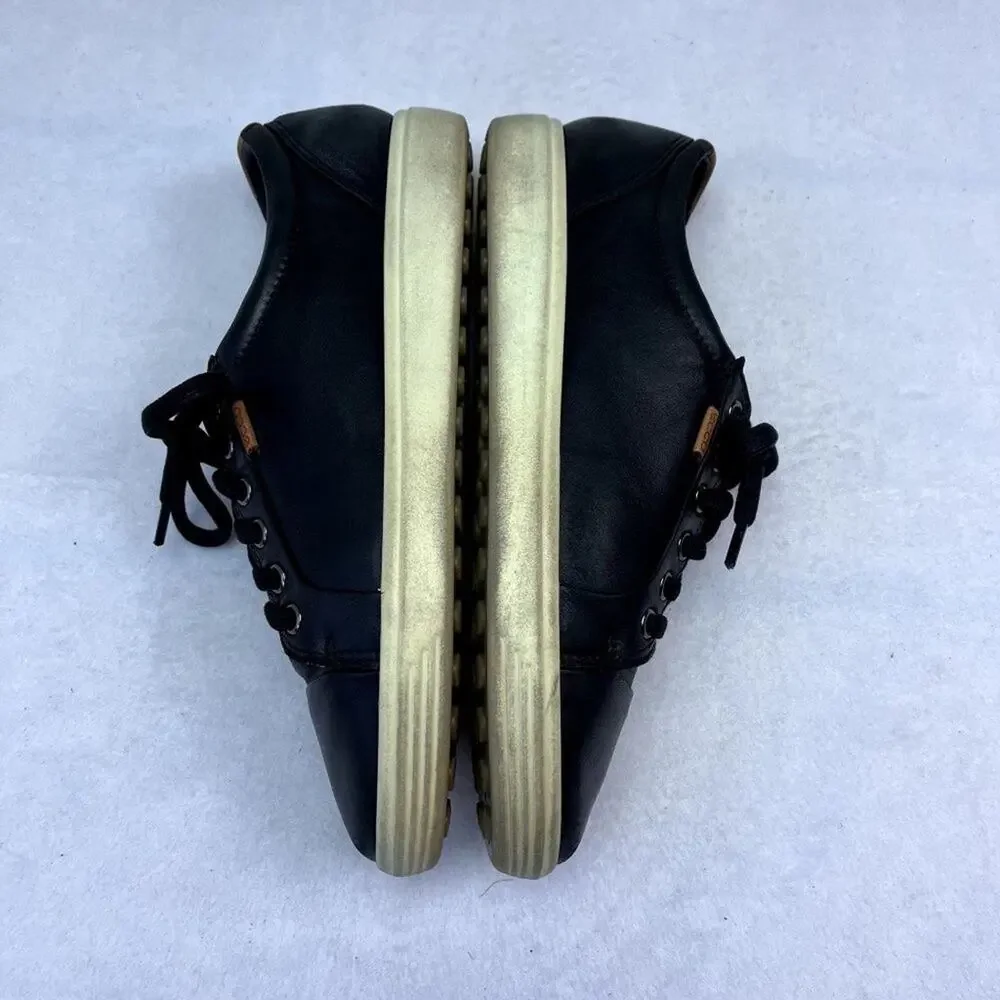 Ecco Sneakers Mens US:9  EUR 42 Black Activewear Leather Lace Up Low Top